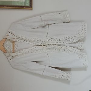J. Jill Linen & Lace Cardigan